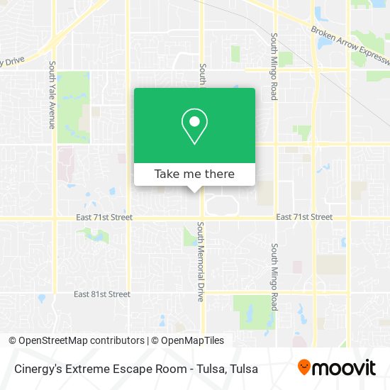 Mapa de Cinergy's Extreme Escape Room - Tulsa
