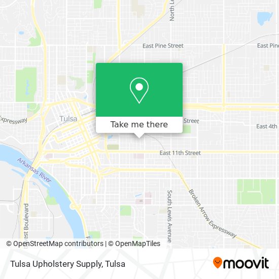 Tulsa Upholstery Supply map