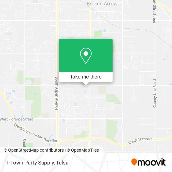 T-Town Party Supply map