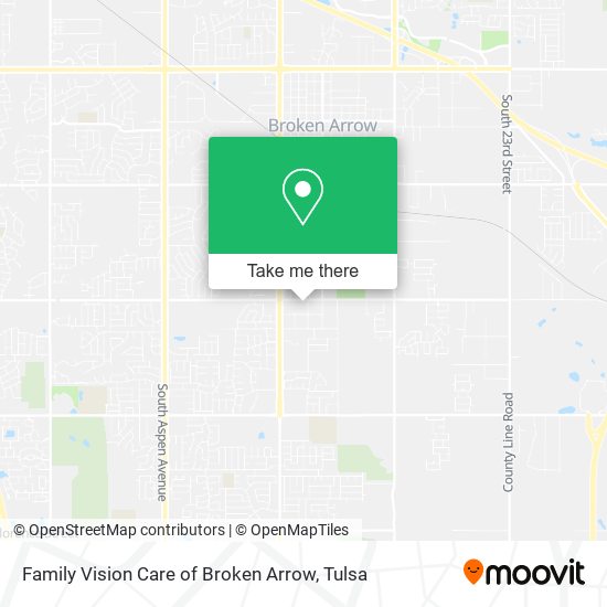 Family Vision Care of Broken Arrow map
