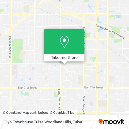 Oyo Townhouse Tulsa Woodland Hills map