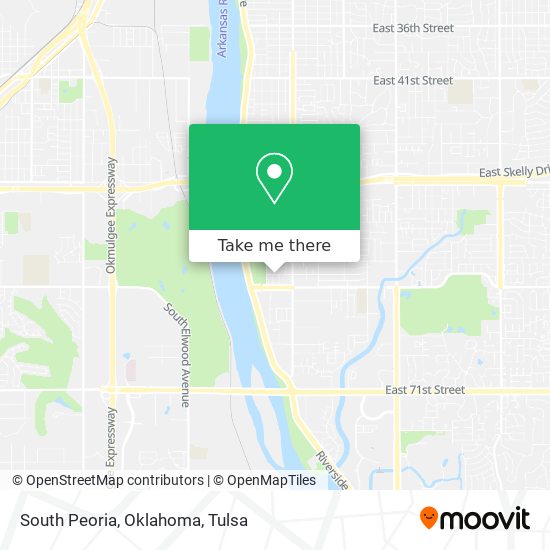 South Peoria, Oklahoma map