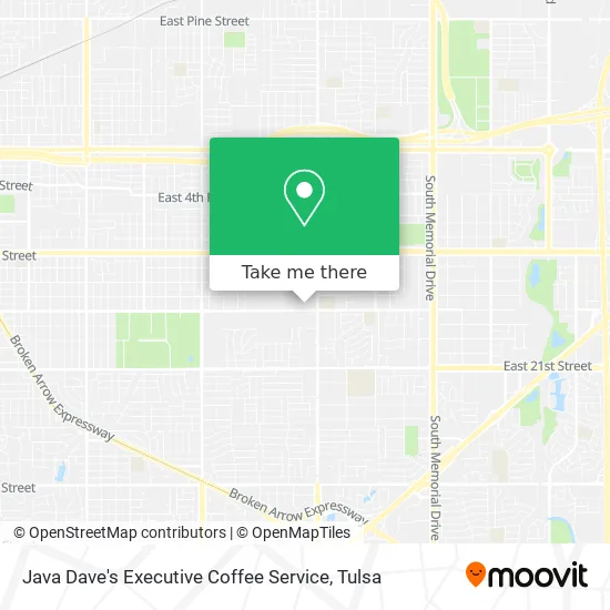 Mapa de Java Dave's Executive Coffee Service
