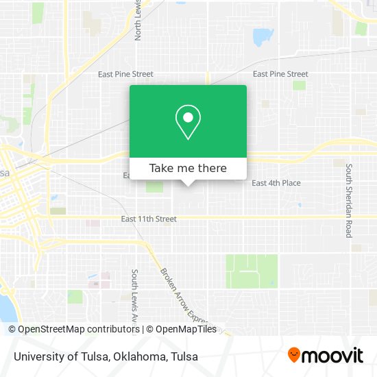University of Tulsa, Oklahoma map