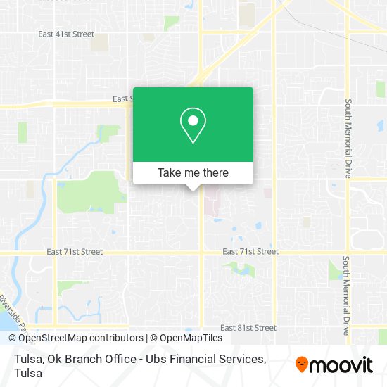 Tulsa, Ok Branch Office - Ubs Financial Services map