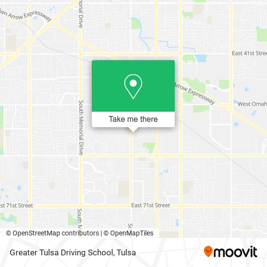 Greater Tulsa Driving School map