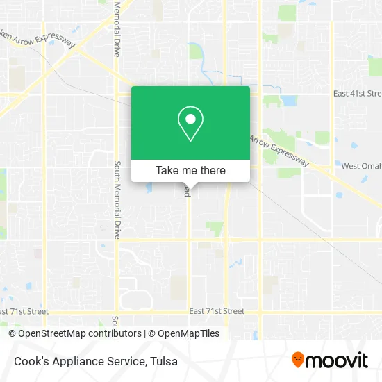 Cook's Appliance Service map