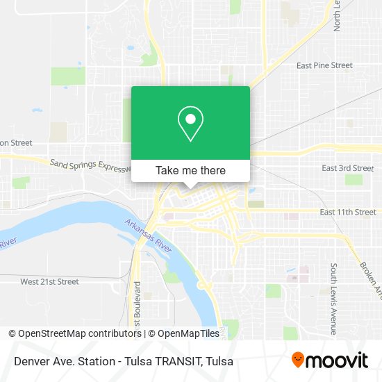Mapa de Denver Ave. Station - Tulsa TRANSIT