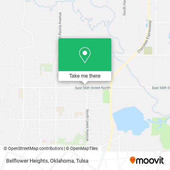 Belflower Heights, Oklahoma map