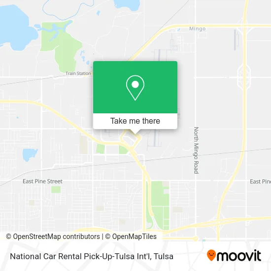National Car Rental Pick-Up-Tulsa Int'l map