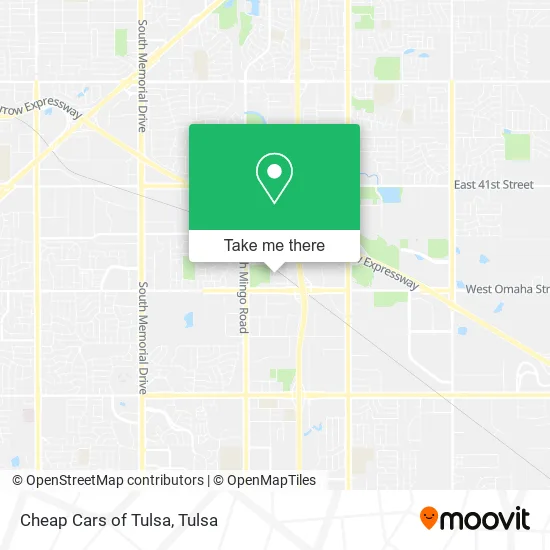 Cheap Cars of Tulsa map