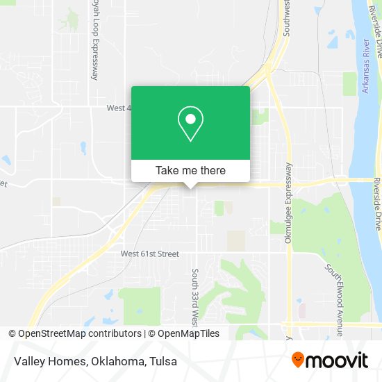 Valley Homes, Oklahoma map