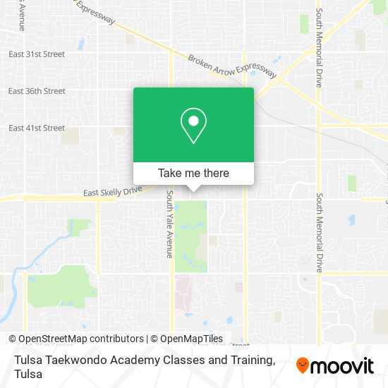 Mapa de Tulsa Taekwondo Academy Classes and Training