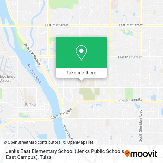 Mapa de Jenks East Elementary School (Jenks Public Schools East Campus)