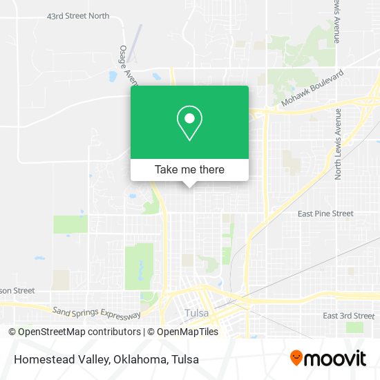 Mapa de Homestead Valley, Oklahoma