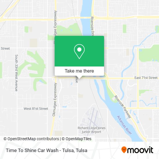 Time To Shine Car Wash - Tulsa map