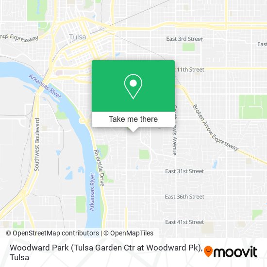 Mapa de Woodward Park (Tulsa Garden Ctr at Woodward Pk)