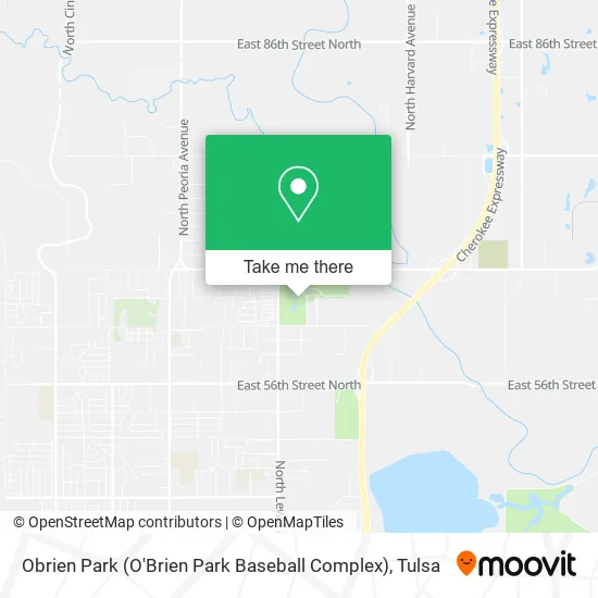 Mapa de Obrien Park (O'Brien Park Baseball Complex)