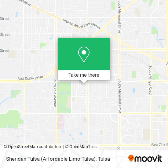 Mapa de Sheridan Tulsa (Affordable Limo Tulsa)