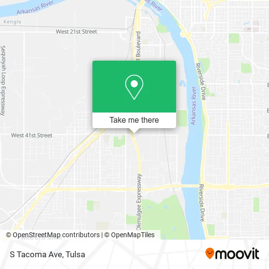 S Tacoma Ave map