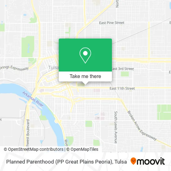 Mapa de Planned Parenthood (PP Great Plains Peoria)