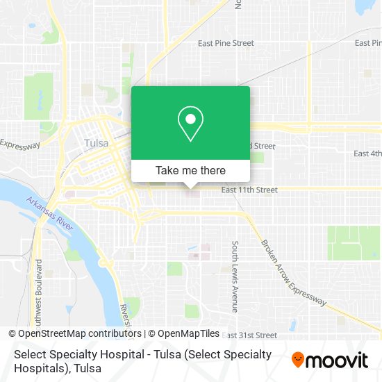 Select Specialty Hospital - Tulsa (Select Specialty Hospitals) map
