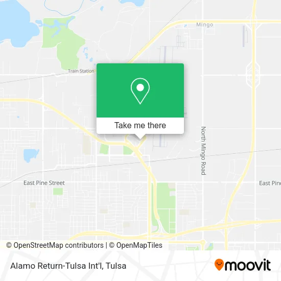 Alamo Return-Tulsa Int'l map
