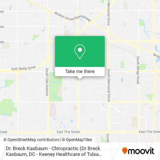 Mapa de Dr. Breck Kasbaum - Chiropractic (Dr Breck Kasbaum, DC - Keeney Healthcare of Tulsa Chiropractors)