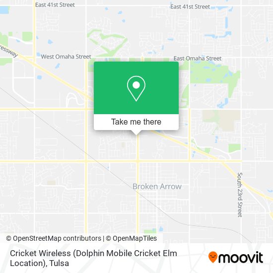 Mapa de Cricket Wireless (Dolphin Mobile Cricket Elm Location)