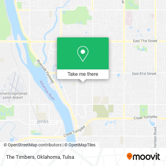 Mapa de The Timbers, Oklahoma