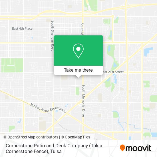 Mapa de Cornerstone Patio and Deck Company (Tulsa Cornerstone Fence)