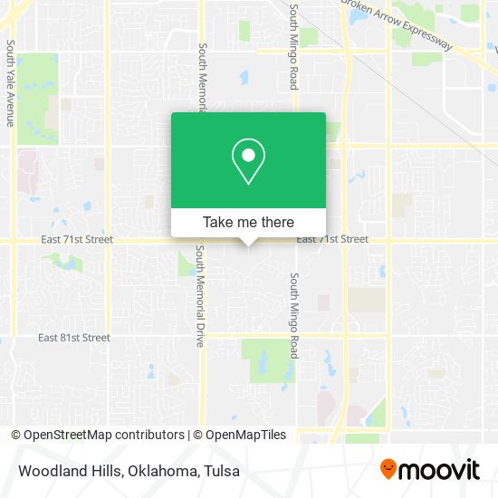 Woodland Hills, Oklahoma map