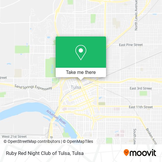 Mapa de Ruby Red Night Club of Tulsa