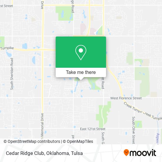 Cedar Ridge Club, Oklahoma map
