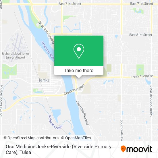 Osu Medicine Jenks-Riverside (Riverside Primary Care) map