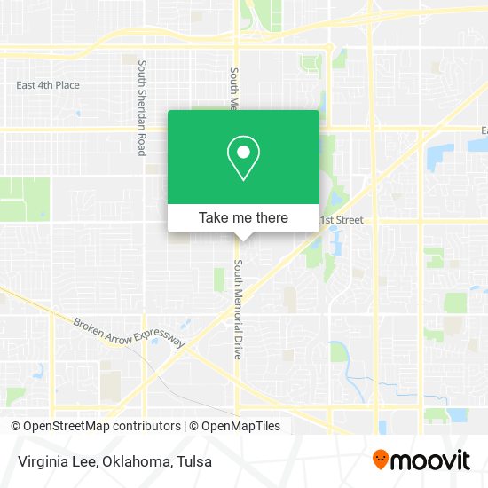 Mapa de Virginia Lee, Oklahoma