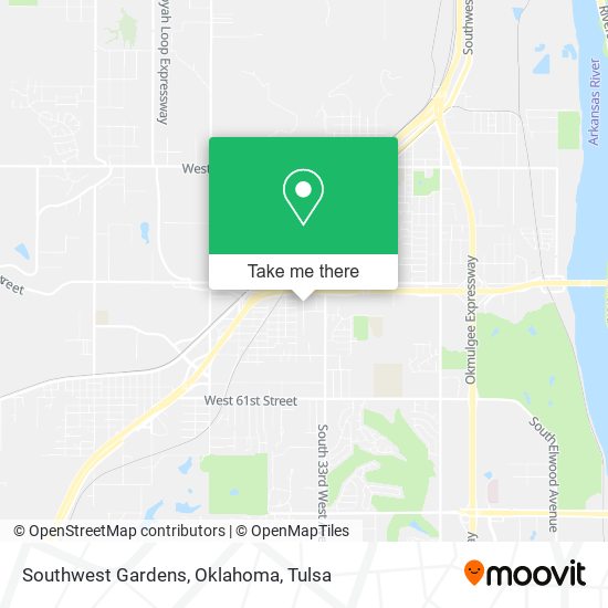 Mapa de Southwest Gardens, Oklahoma