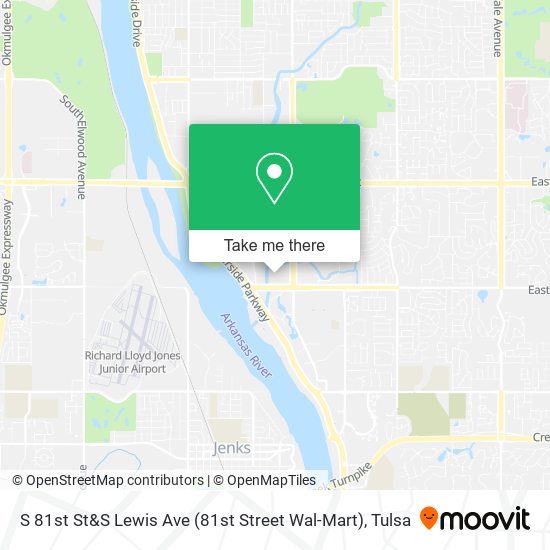 S 81st St&S Lewis Ave (81st Street Wal-Mart) map