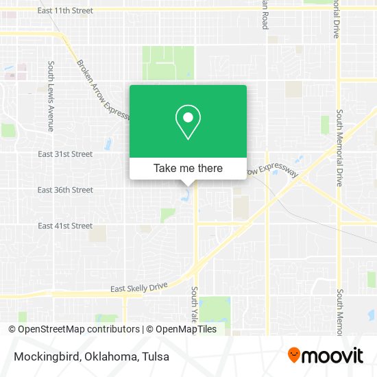 Mockingbird, Oklahoma map