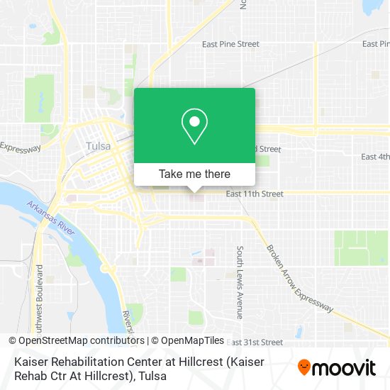Kaiser Rehabilitation Center at Hillcrest (Kaiser Rehab Ctr At Hillcrest) map