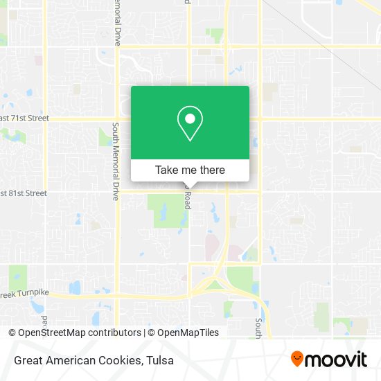 Great American Cookies map