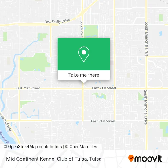 Mid-Continent Kennel Club of Tulsa map