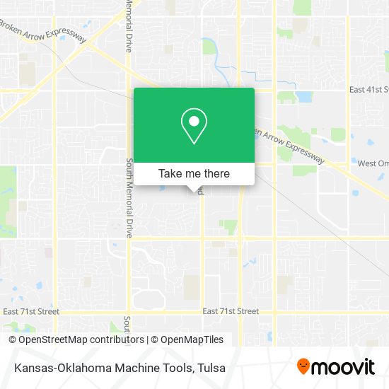 Kansas-Oklahoma Machine Tools map