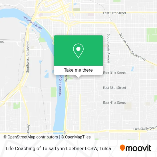 Life Coaching of Tulsa Lynn Loebner LCSW map