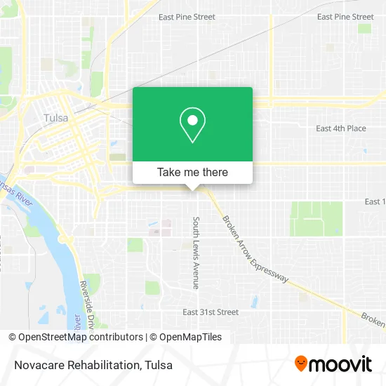 Mapa de Novacare Rehabilitation