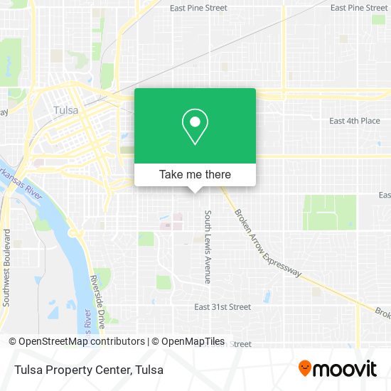 Tulsa Property Center map