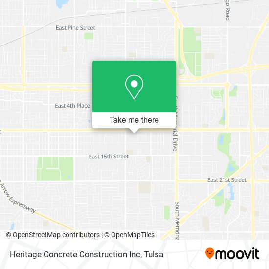 Mapa de Heritage Concrete Construction Inc