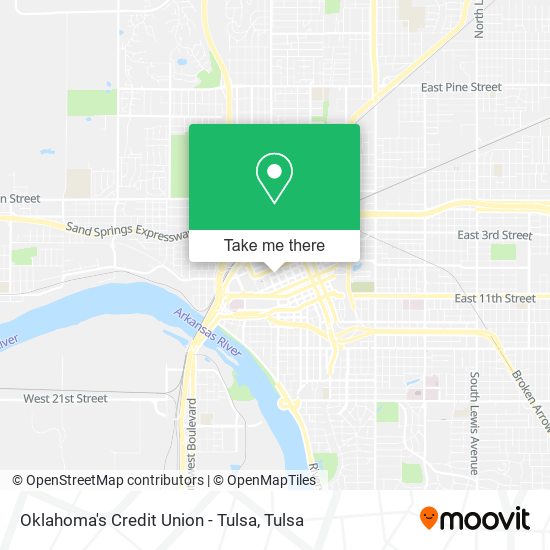 Oklahoma's Credit Union - Tulsa map