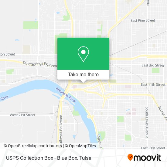 USPS Collection Box - Blue Box map