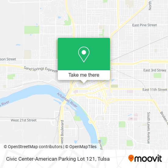 Mapa de Civic Center-American Parking Lot 121